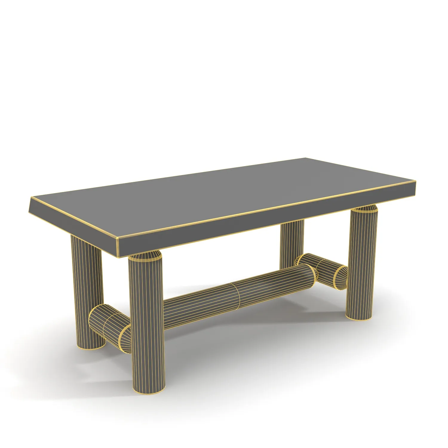 Live Edge Log Pine and Cedar Coffee Table PBR 3D Model_07